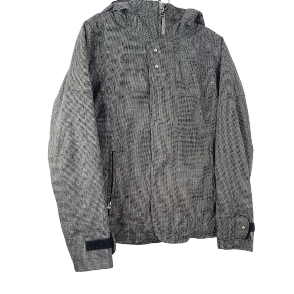Burton Women's Gray Seersucker Hooded Outdoor Winter Snow Jacket Size XS